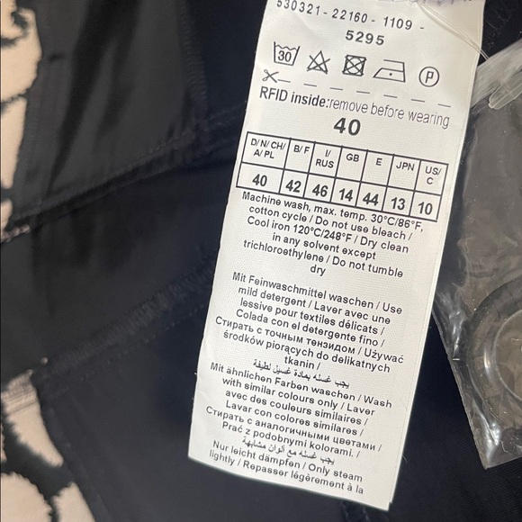 TAIFUN Vintage Graphic Paisley Duster Blazer | Longline Jacket | Noir/Sand - Picture 12 of 16